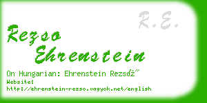rezso ehrenstein business card